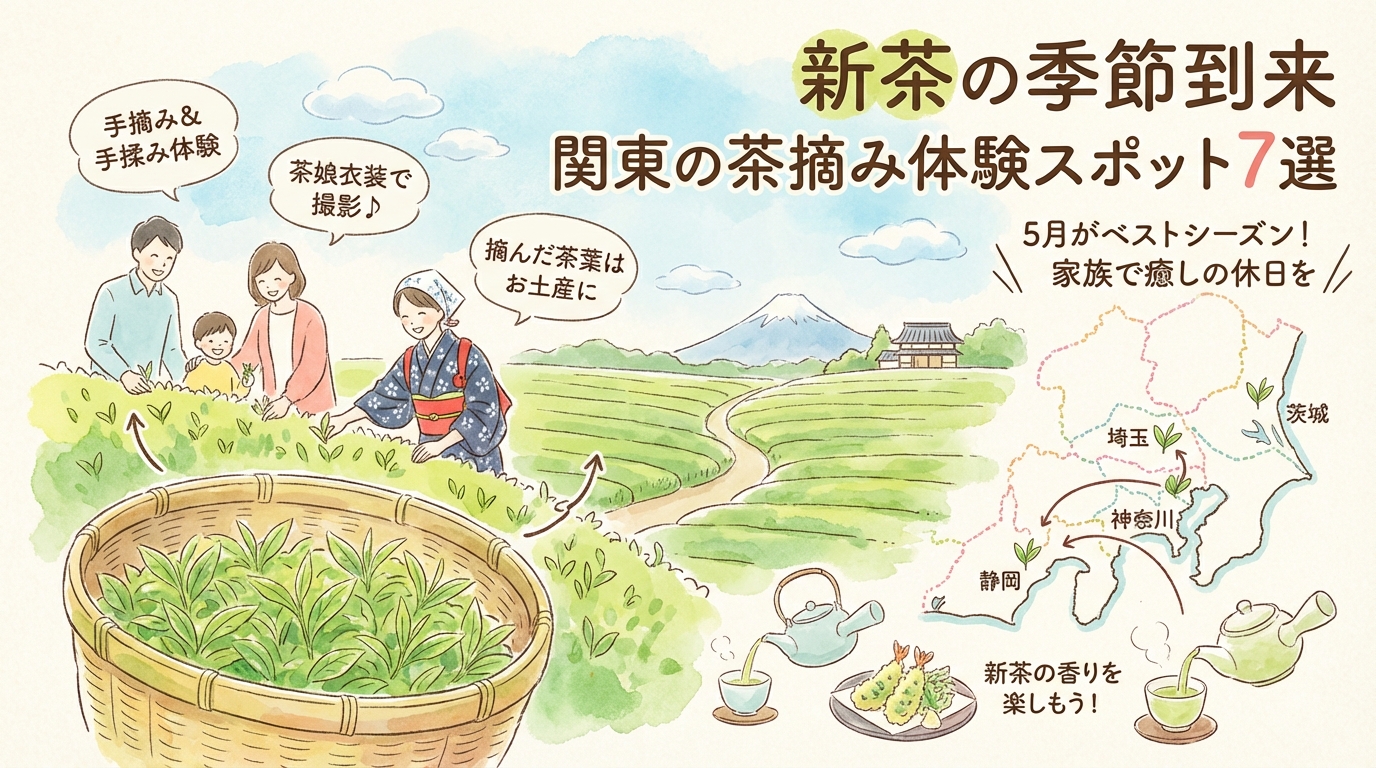 新茶の季節到来関東の茶摘み体験スポット7選 アイキャッチPC用